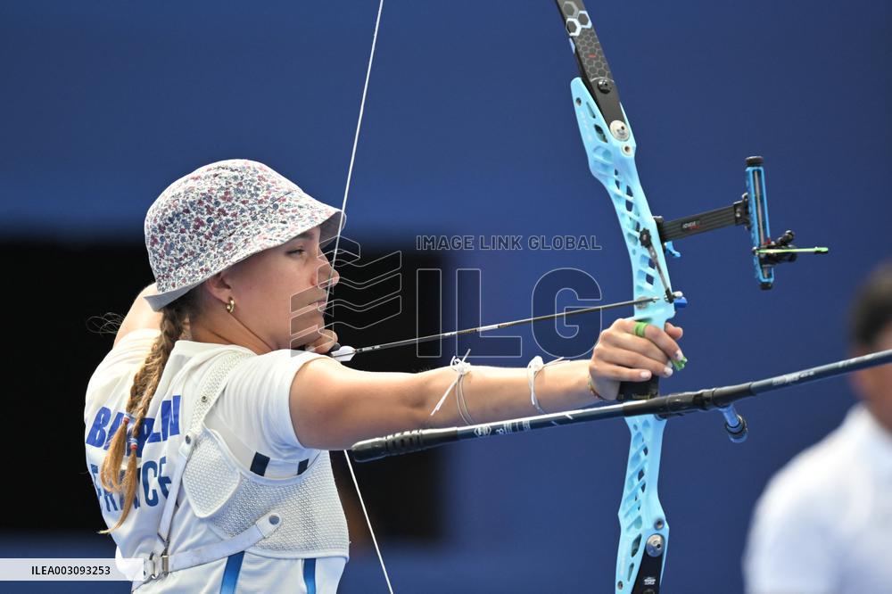 Paris 2024 - Lisa Barbelin of Team France wins bronze medal Archery