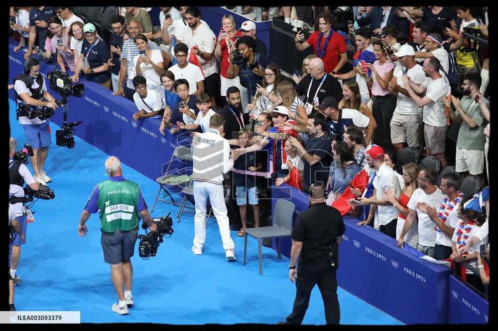 Paris 2024 - Rachida Dati Celebrates Gold Medal of Leon Marchand