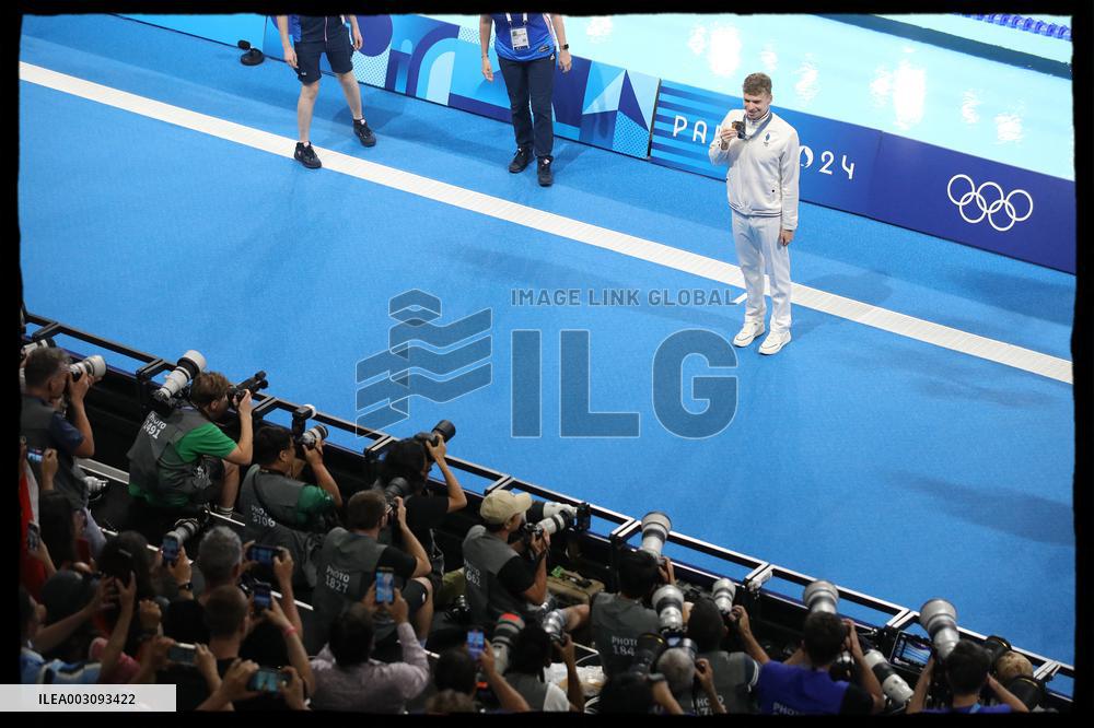 Paris 2024 - Rachida Dati Celebrates Gold Medal of Leon Marchand