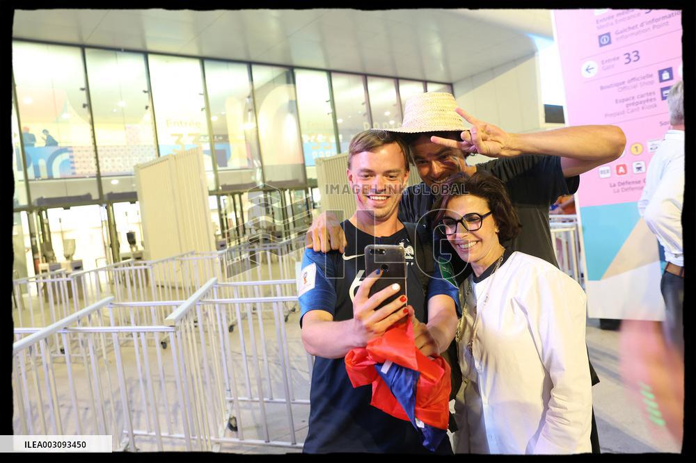 Paris 2024 - Rachida Dati Celebrates Gold Medal of Leon Marchand