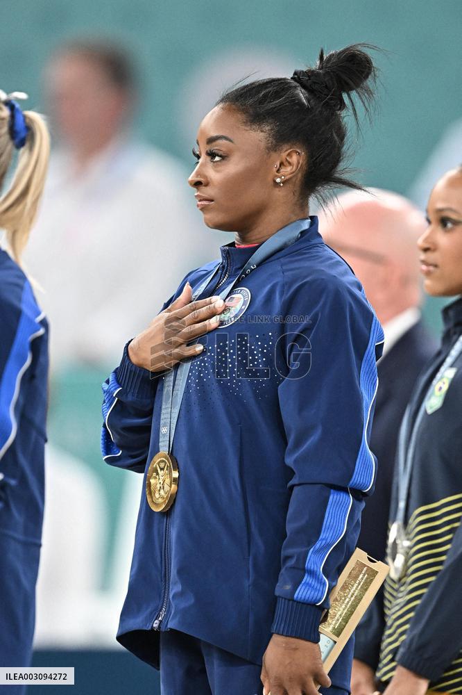 Paris 2024 - Gymnastics Vault - Simone Biles Wins Gold