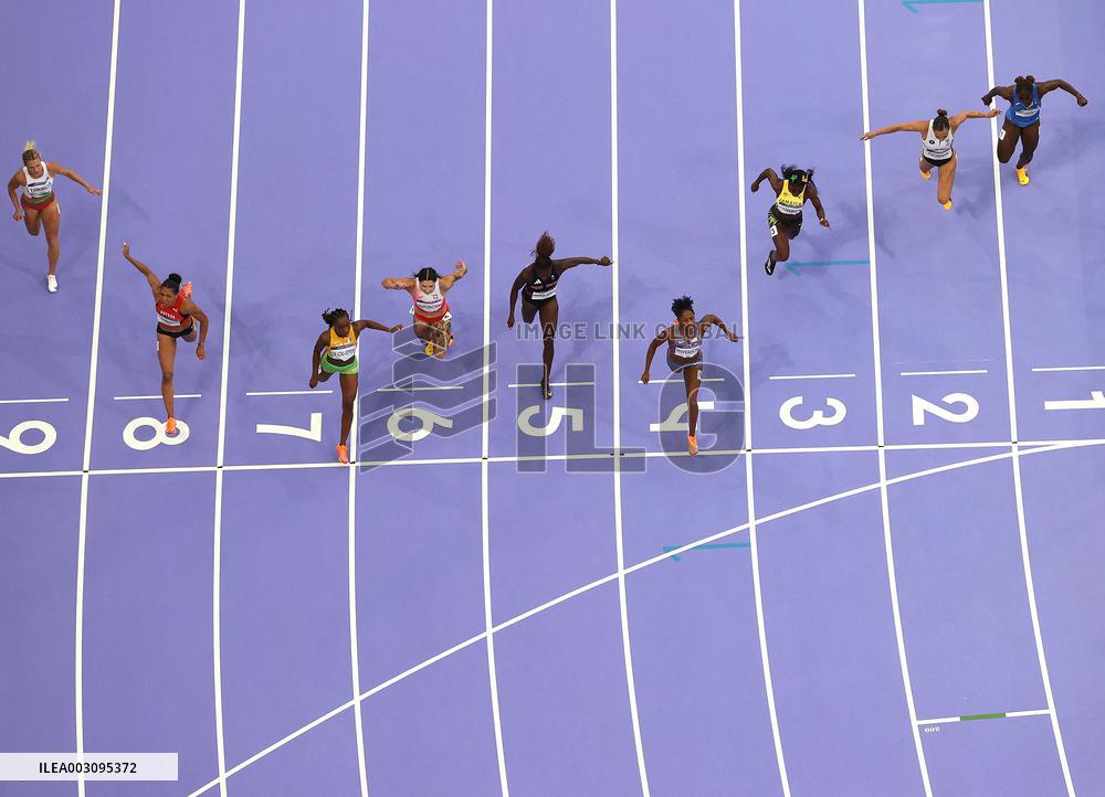 (PARIS2024) FRANCE-PARIS-OLY-ATHLETICS-100M-WOMEN