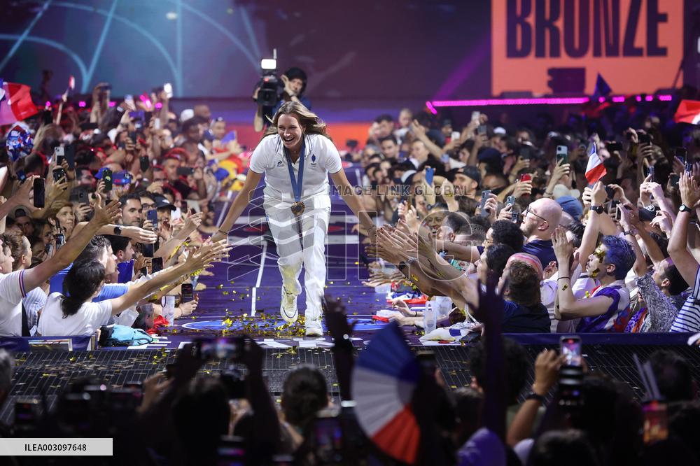 Paris 2024 - French Winners Celebrate Their Medals At The Club France