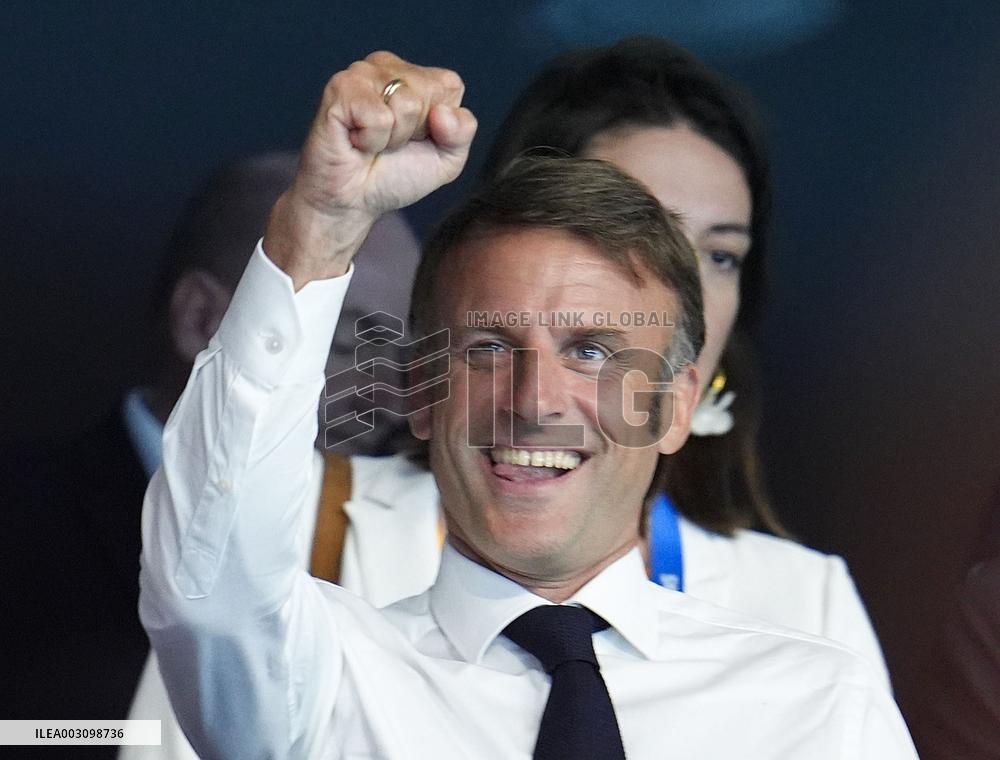 French president at Paris Olympics
