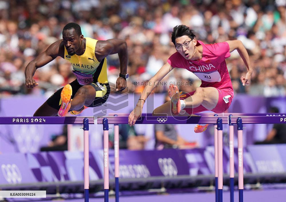 (PARIS2024) FRANCE-PARIS-OLY-ATHLETICS-110M HURDLES-MEN