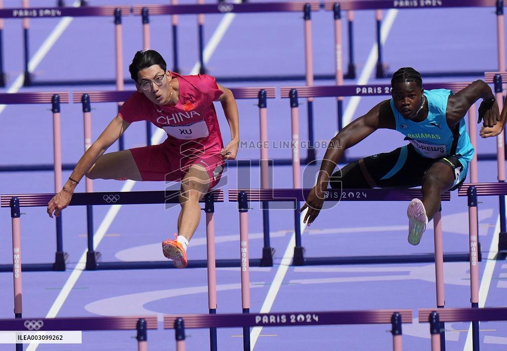 (PARIS2024) FRANCE-PARIS-OLY-ATHLETICS-110M HURDLES-MEN