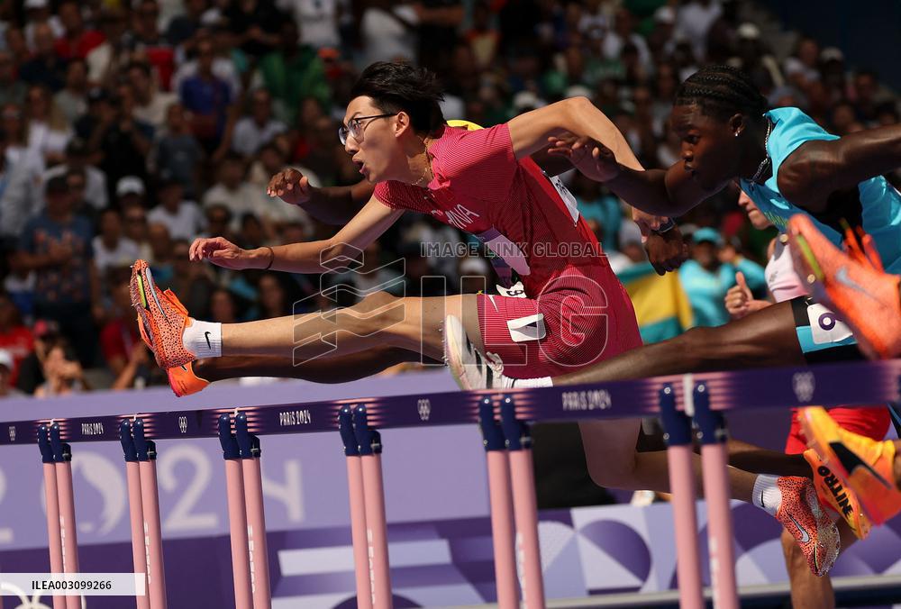 (PARIS2024) FRANCE-PARIS-OLY-ATHLETICS-110M HURDLES-MEN