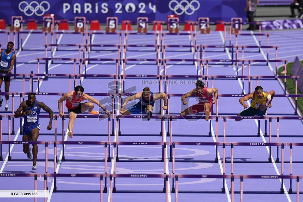 (PARIS2024) FRANCE-PARIS-OLY-ATHLETICS-110M HURDLES-MEN