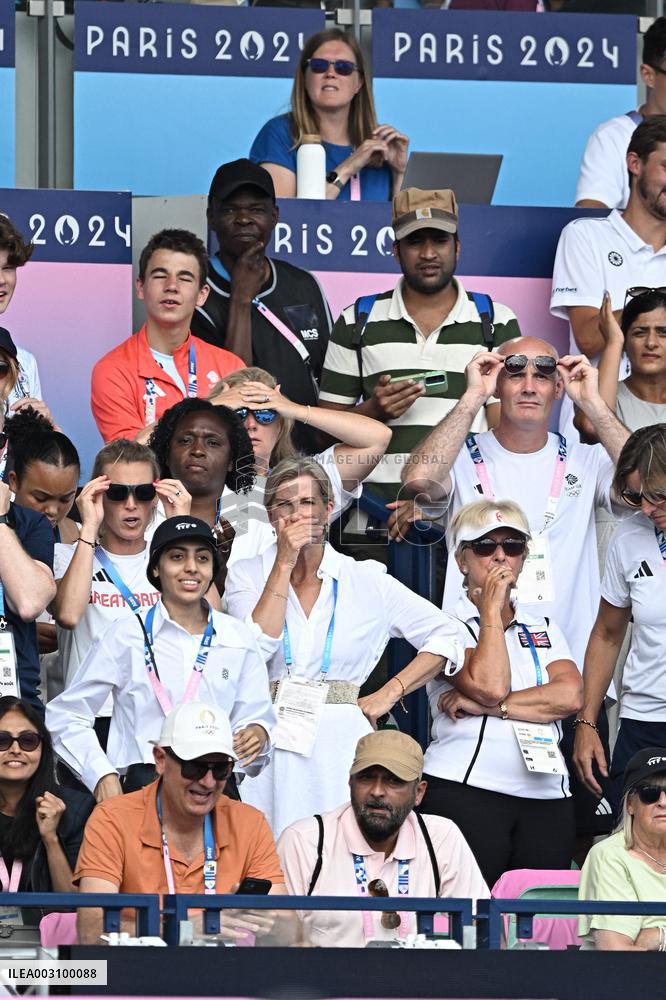 Paris 2024 - Sophie, Duchess of Edinburgh watching Hockey Men’s Quarter-final