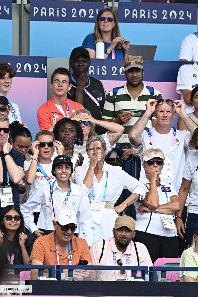 Paris 2024 - Sophie, Duchess of Edinburgh watching Hockey Men’s Quarter-final