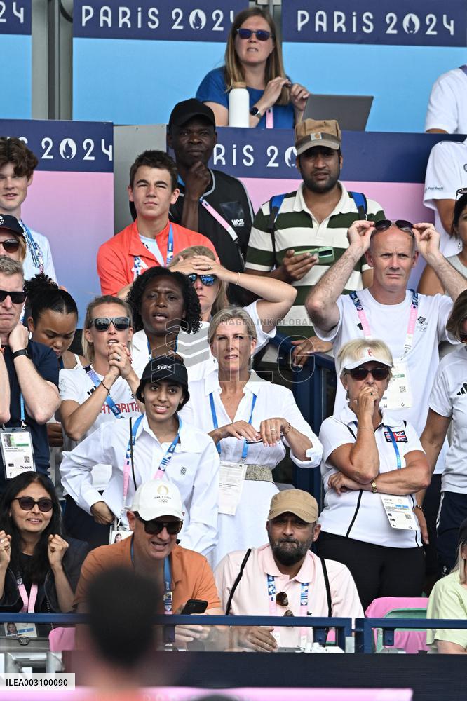 Paris 2024 - Sophie, Duchess of Edinburgh watching Hockey Men’s Quarter-final
