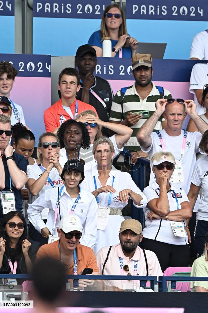 Paris 2024 - Sophie, Duchess of Edinburgh watching Hockey Men’s Quarter-final