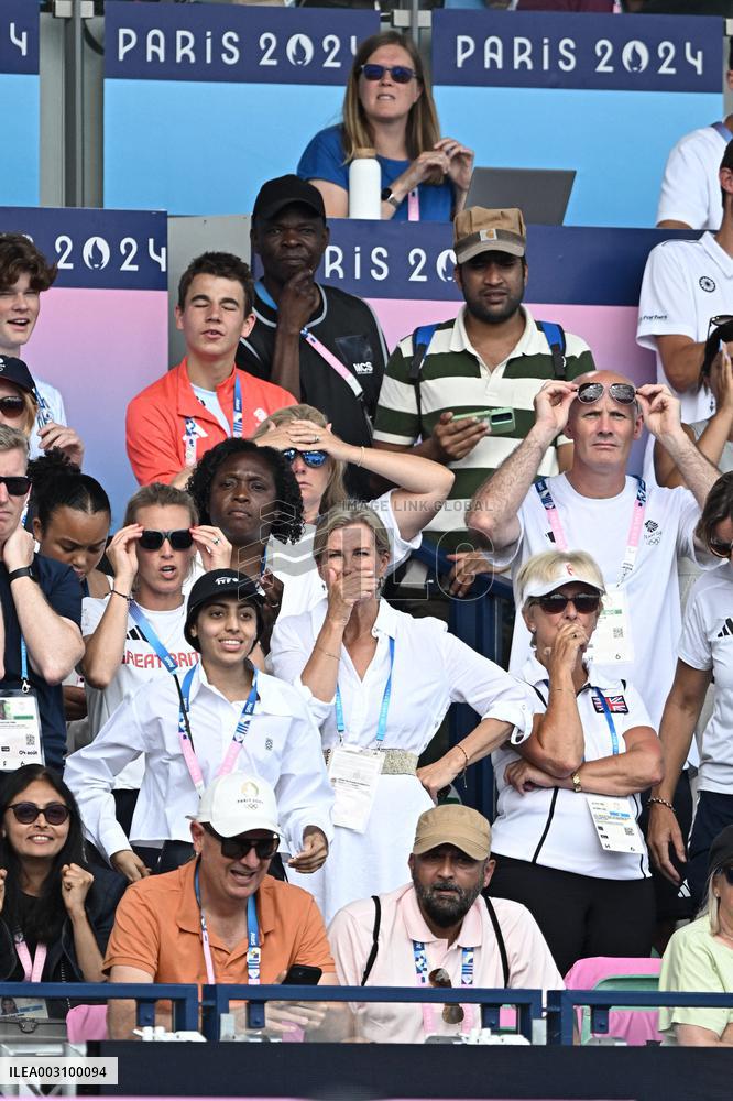 Paris 2024 - Sophie, Duchess of Edinburgh watching Hockey Men’s Quarter-final