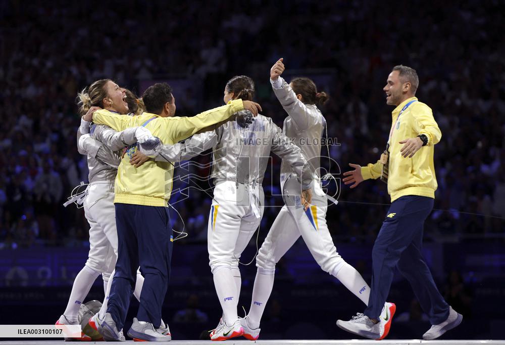 Paris 2024 - Ukraine won Gold at women's sabre team of fencing