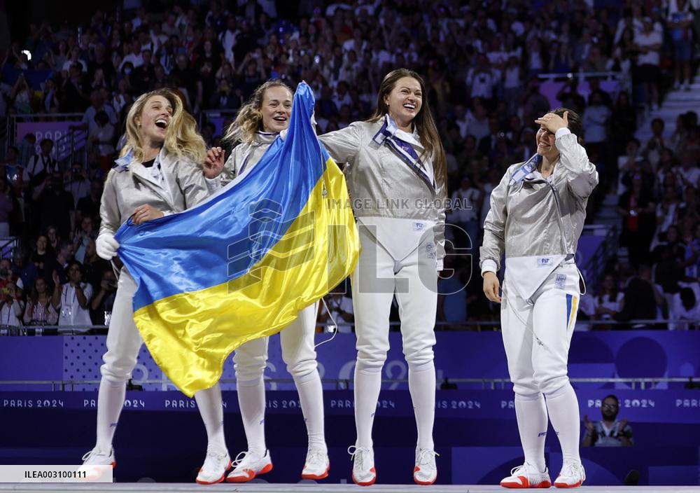Paris 2024 - Ukraine won Gold at women's sabre team of fencing