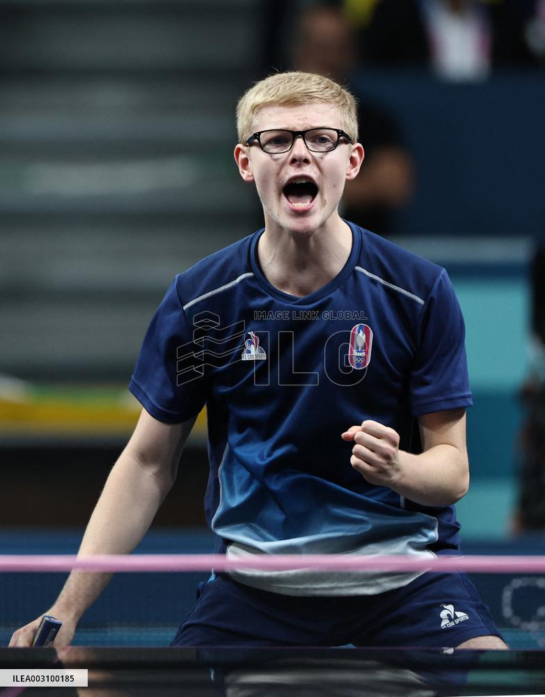 Paris 2024 - Felix Lebrun of France won men's singles bronze medal match