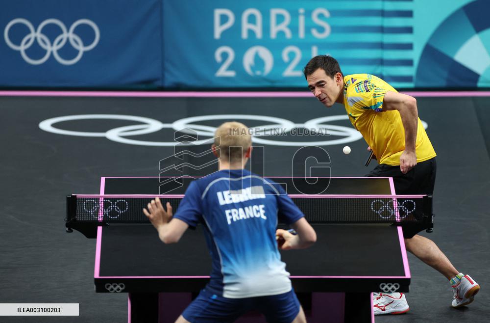 Paris 2024 - Felix Lebrun of France won men's singles bronze medal match