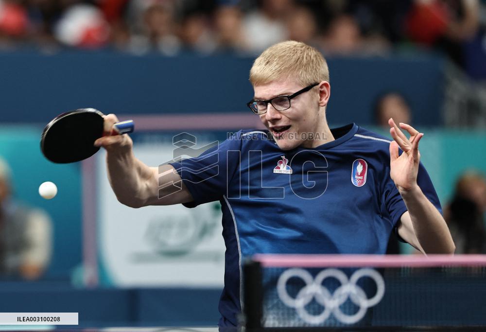 Paris 2024 - Felix Lebrun of France won men's singles bronze medal match