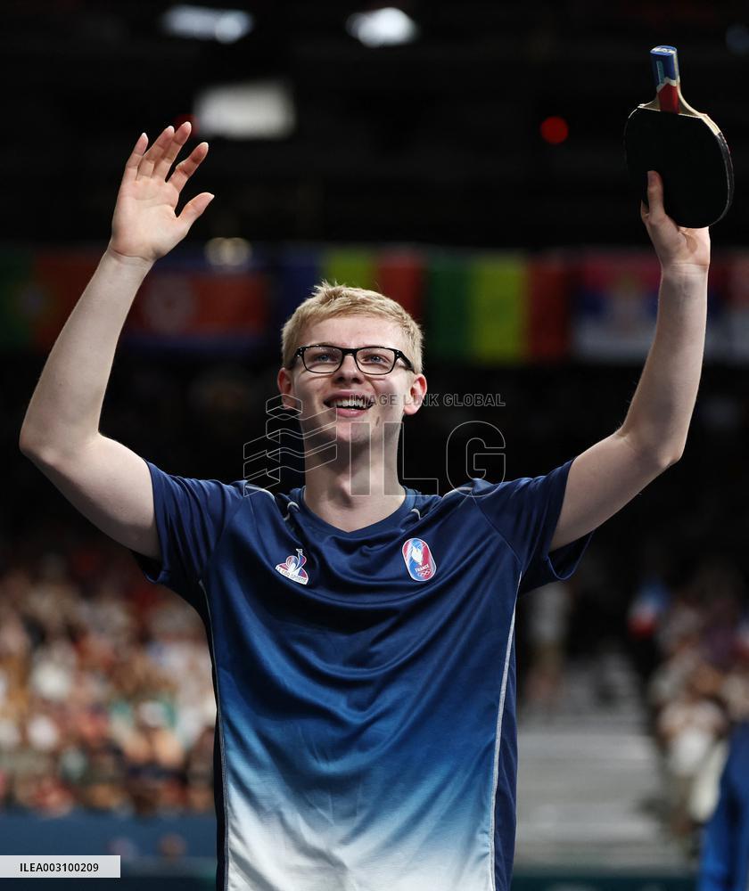 Paris 2024 - Felix Lebrun of France won men's singles bronze medal match