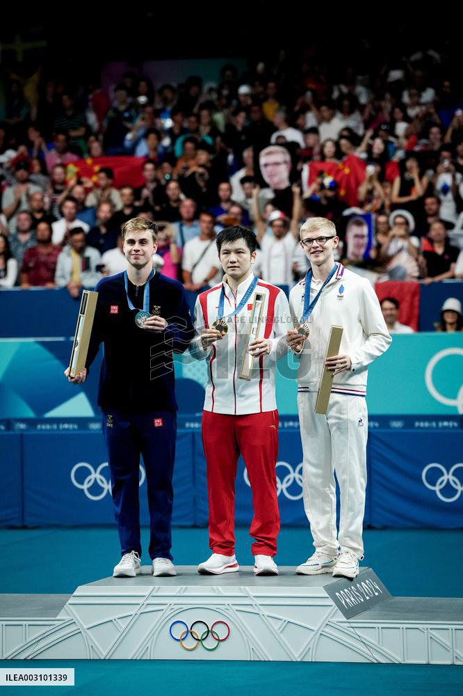 Paris 2024 - Table Tennis - Felix Lebrun Wins Bronze