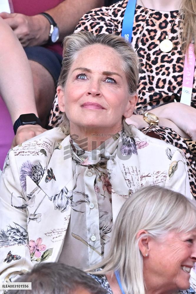 Paris 2024 - Sharon Stone At Tennis Final