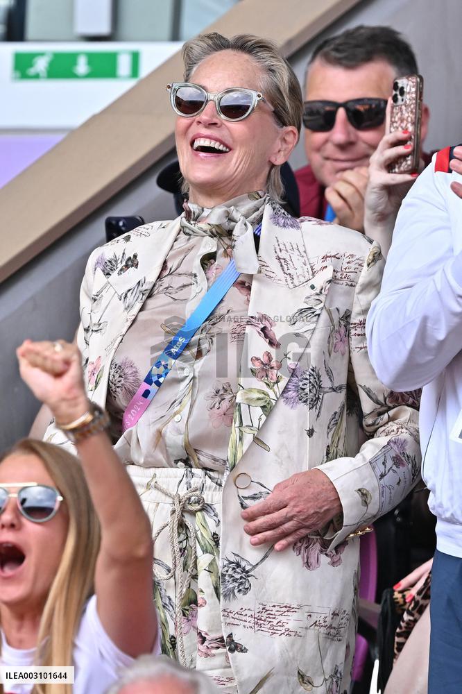 Paris 2024 - Sharon Stone At Tennis Final