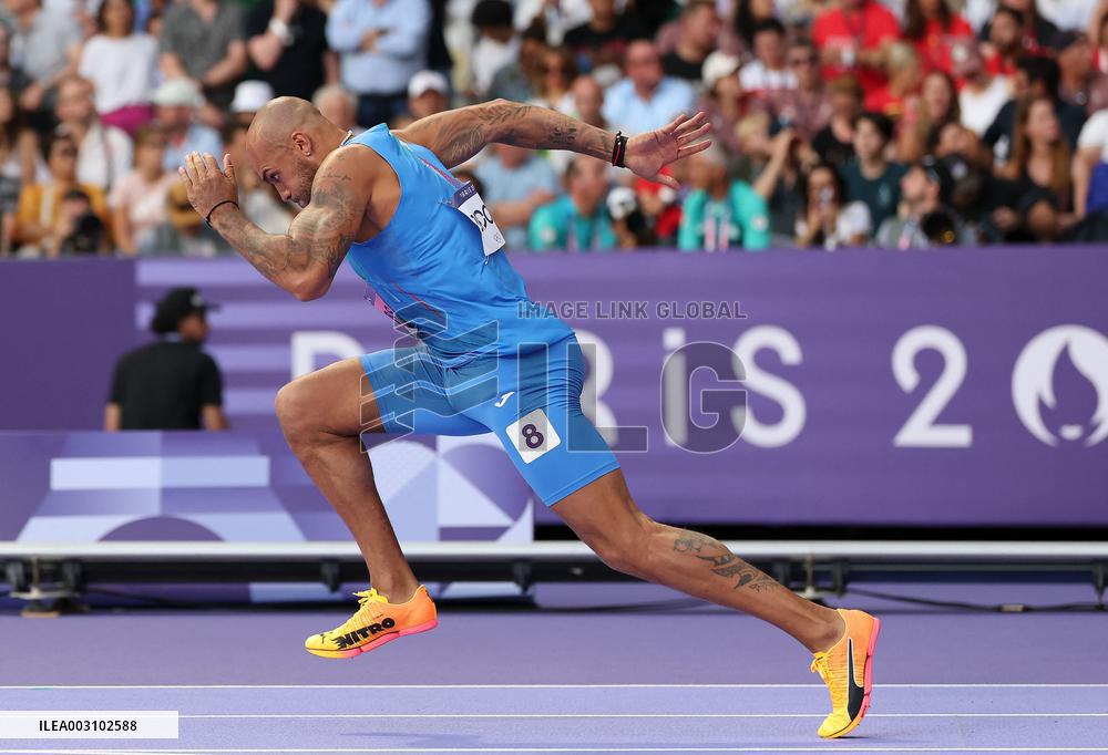 (PARIS2024) FRANCE-PARIS-OLY-ATHLETICS-100M-MEN