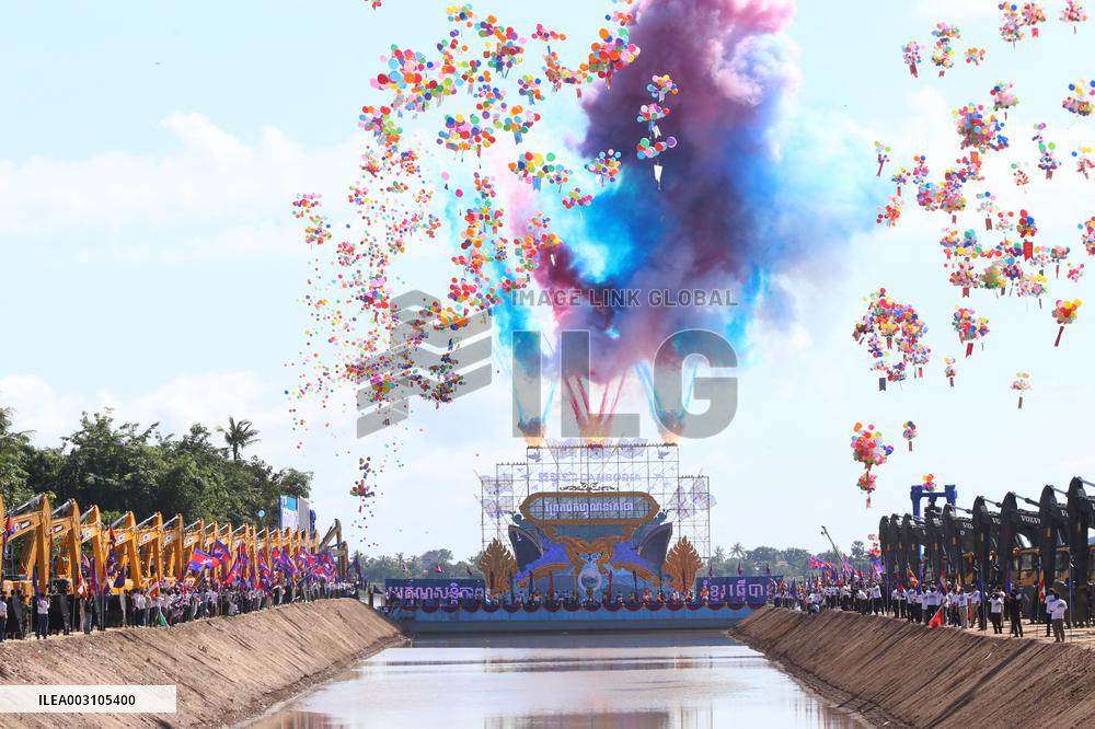 CAMBODIA-KANDAL-FUNAN TECHO CANAL-GROUNDBREAKING CEREMONY