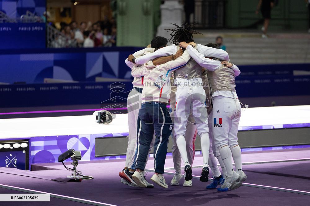 Paris 2024 - France Take Bronze In Men's Foil Team