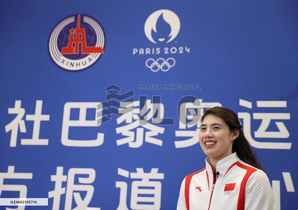(PARIS2024)FRANCE-PARIS-OLY-SWIMMING-ZHANG YUFEI-INTERVIEW