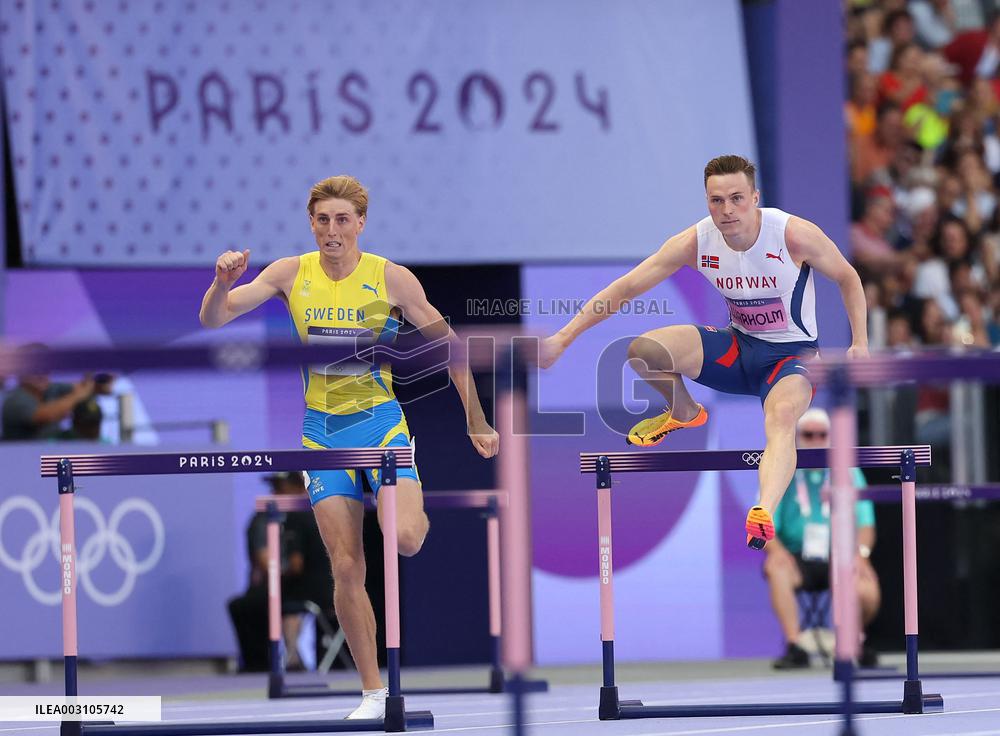 (PARIS2024) FRANCE-PARIS-OLY-ATHLETICS-400M HURDLES-MEN