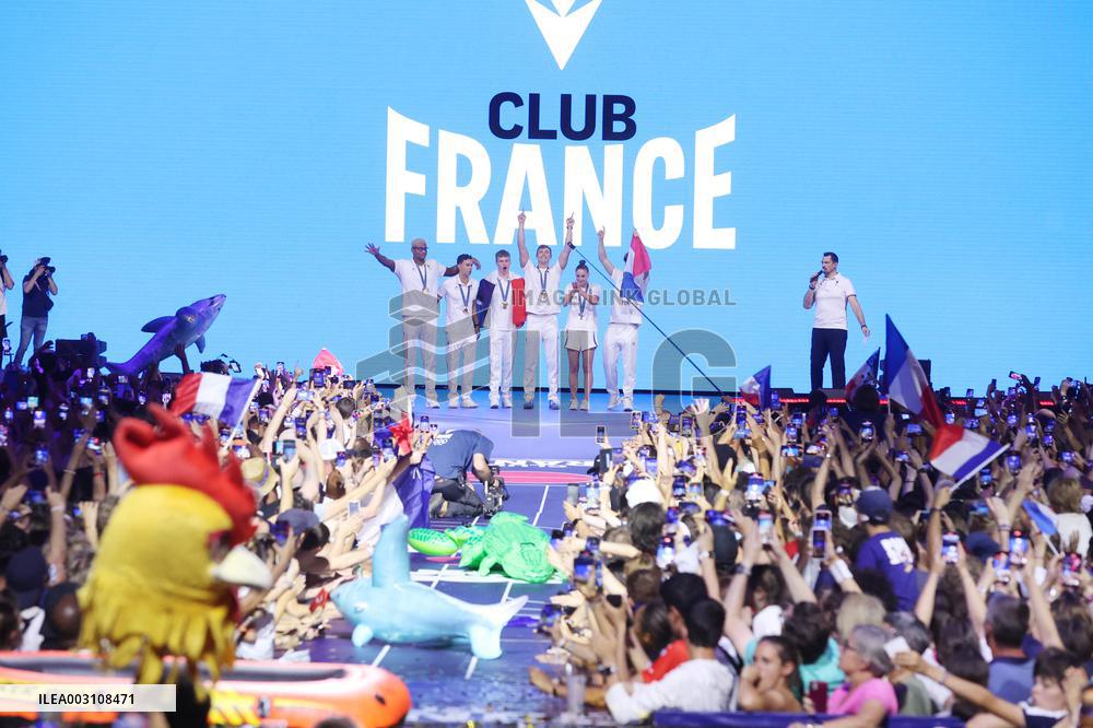 Paris 2024 - Olympic French Swimming Team at Club France