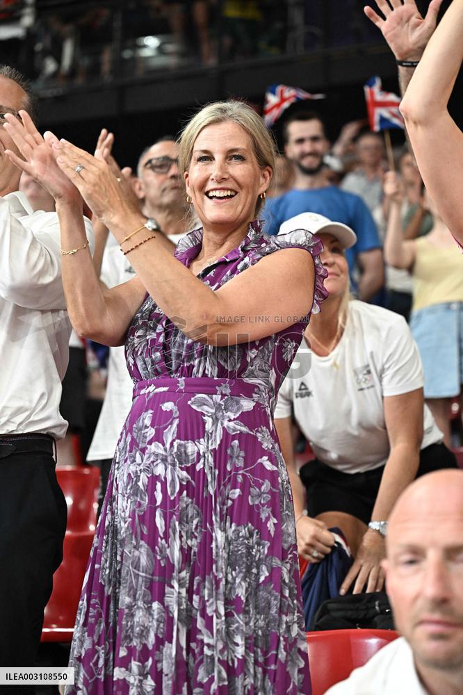 Paris 2024 - Track Cycling - Duchess Of Edimburg Sophie Reacts To Great Britain Victory