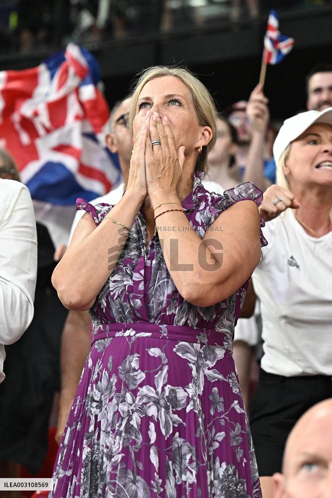 Paris 2024 - Track Cycling - Duchess Of Edimburg Sophie Reacts To Great Britain Victory