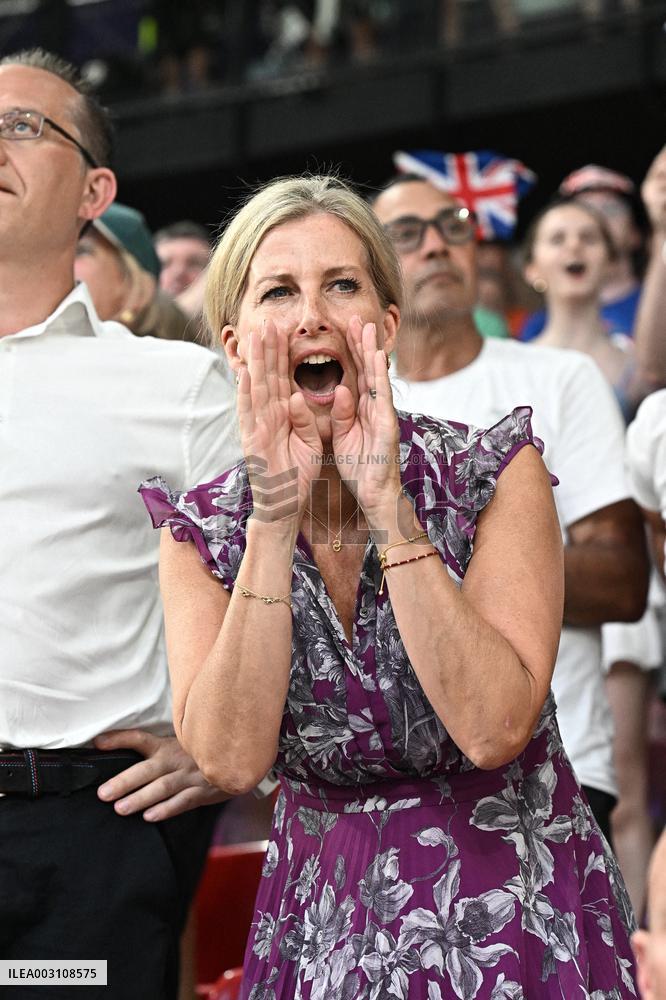 Paris 2024 - Track Cycling - Duchess Of Edimburg Sophie Reacts To Great Britain Victory