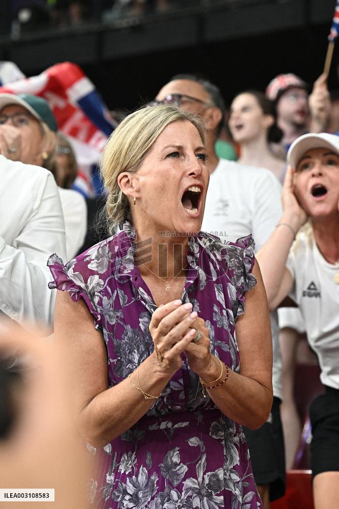 Paris 2024 - Track Cycling - Duchess Of Edimburg Sophie Reacts To Great Britain Victory