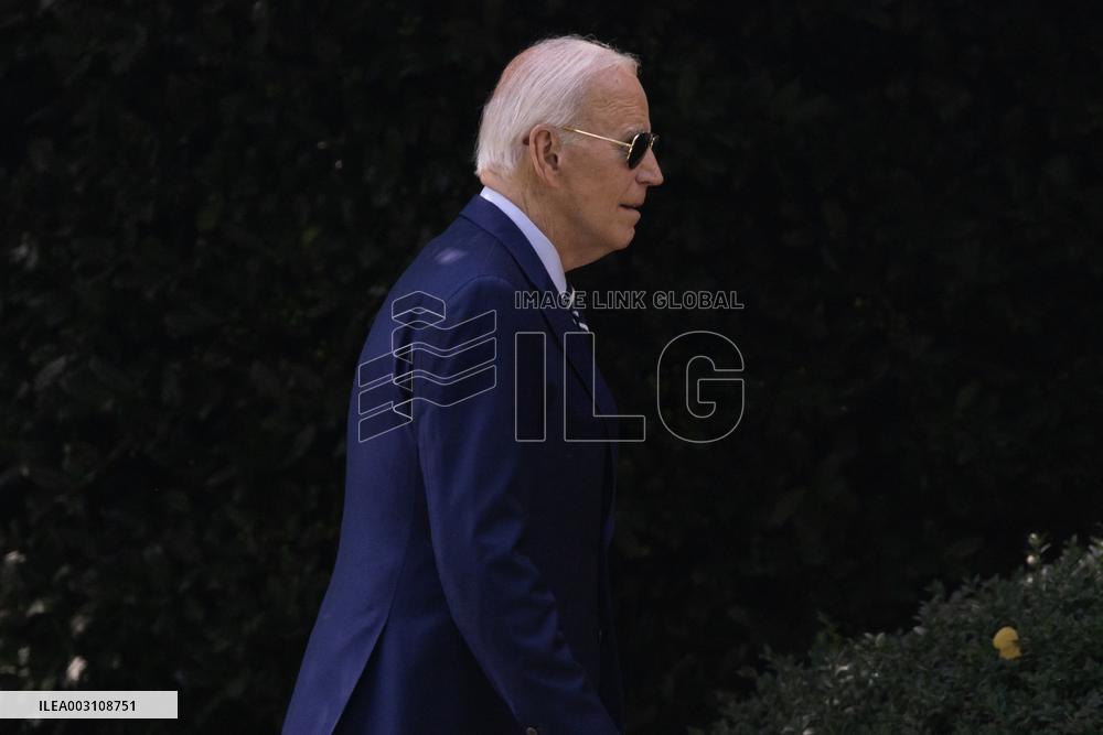 US President Joe Biden returns to the White House