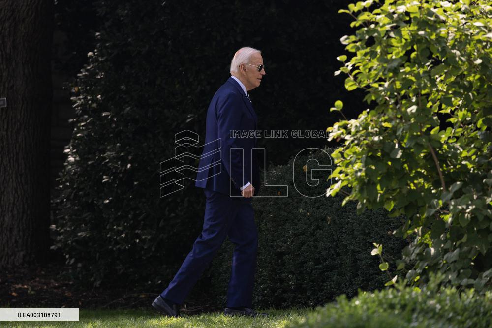 US President Joe Biden returns to the White House