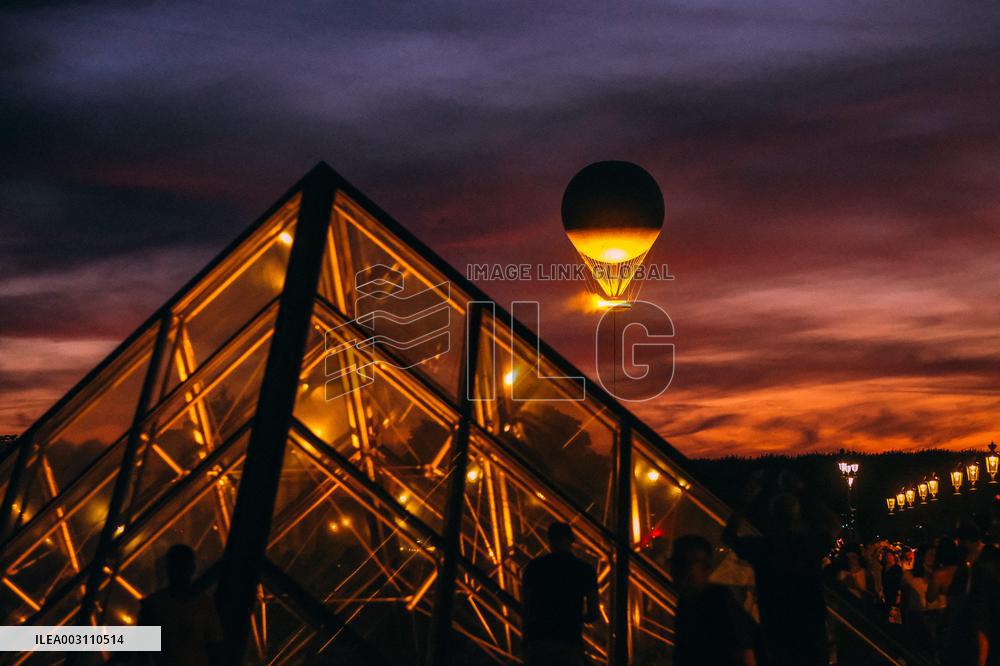 Paris 2024 - Olympic Cauldron Draws Massive Crowds