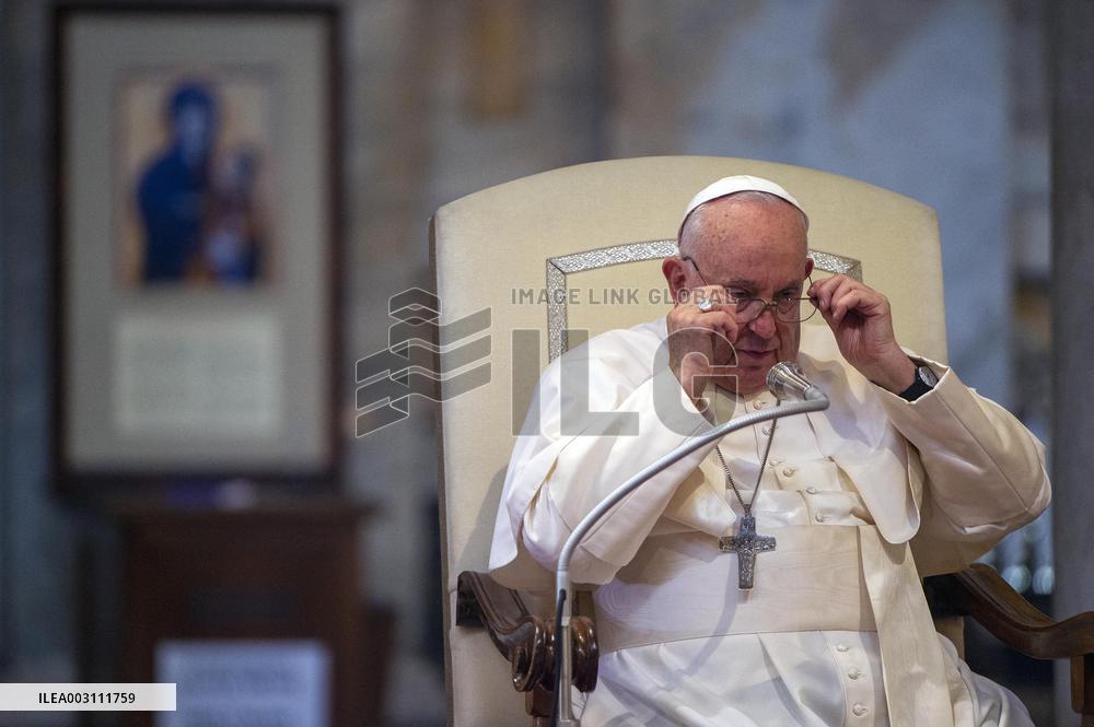 Pope Francis Leads The Vespers - Rome