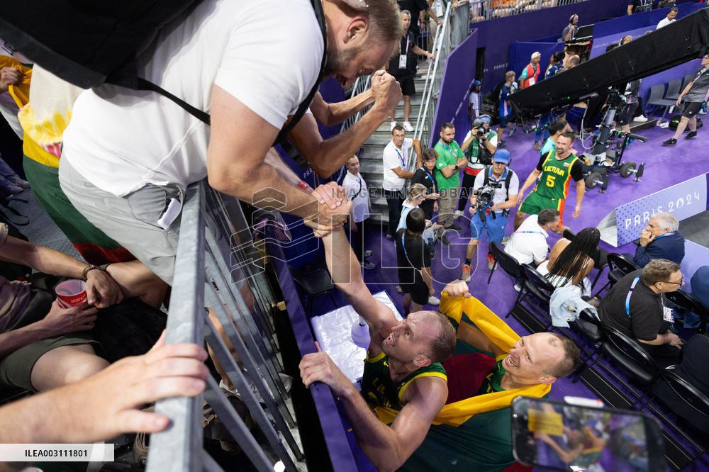 Paris 2024 - Men's Basketball 3x3 - Latvia v Lithuania