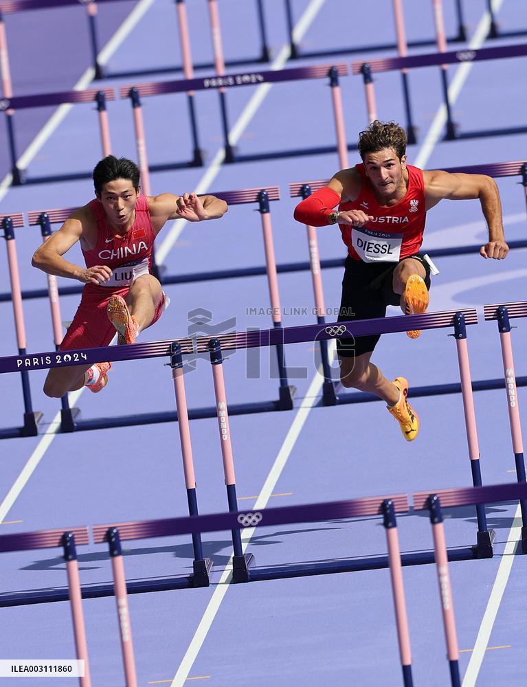 (PARIS2024) FRANCE-PARIS-OLY-ATHLETICS-110M HURDLES-MEN