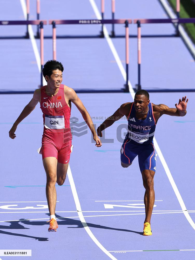 (PARIS2024) FRANCE-PARIS-OLY-ATHLETICS-110M HURDLES-MEN