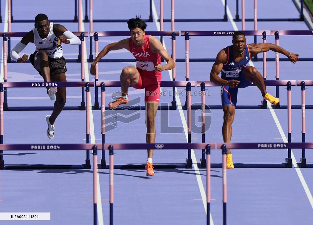 (PARIS2024) FRANCE-PARIS-OLY-ATHLETICS-110M HURDLES-MEN