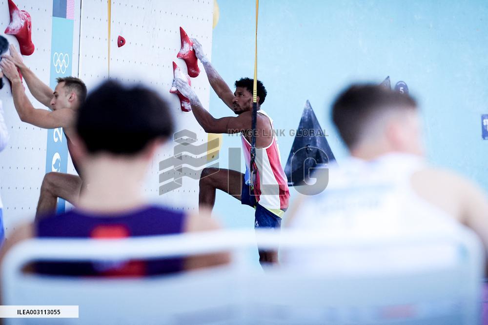 Paris 2024 - Climbing - Bassa Mawen At Men’s Speed Qualification