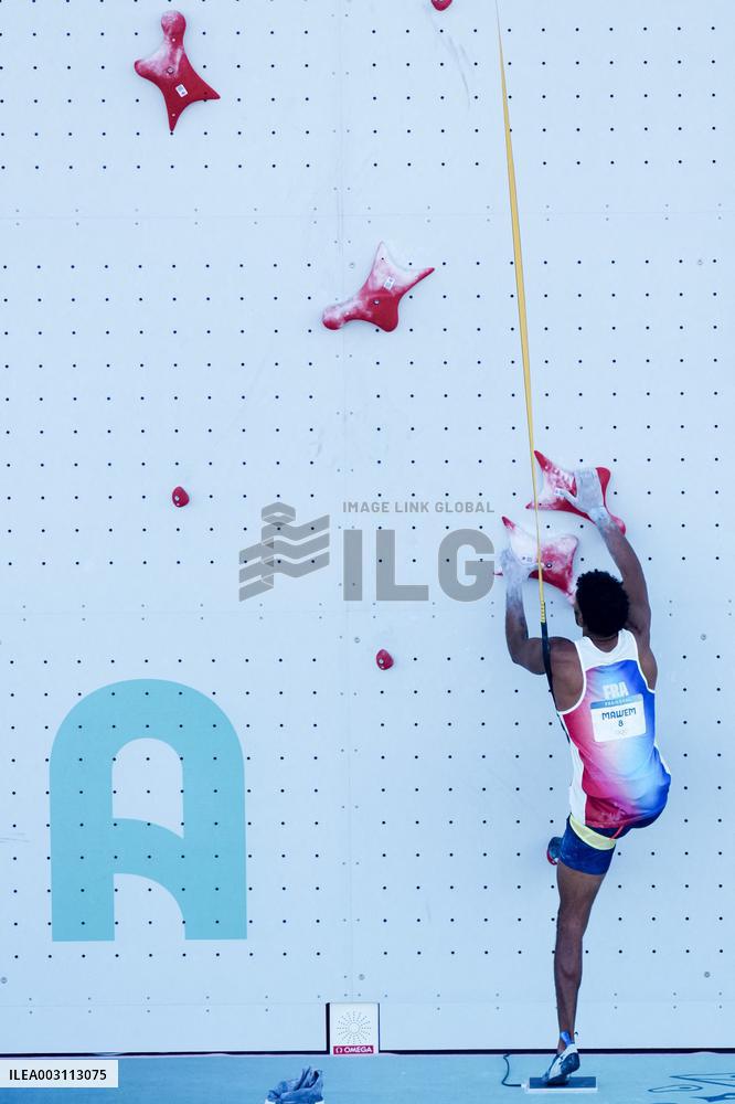 Paris 2024 - Climbing - Bassa Mawen At Men’s Speed Qualification