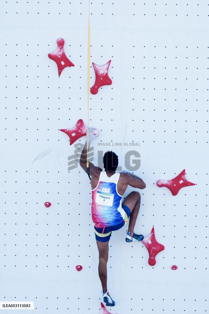 Paris 2024 - Climbing - Bassa Mawen At Men’s Speed Qualification