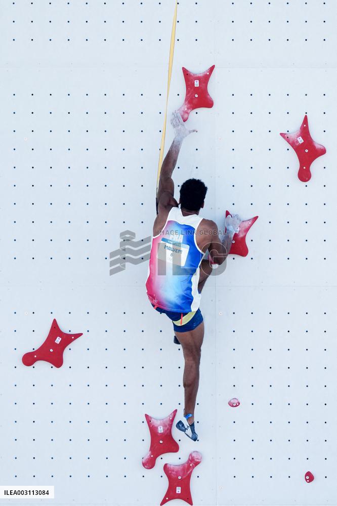 Paris 2024 - Climbing - Bassa Mawen At Men’s Speed Qualification