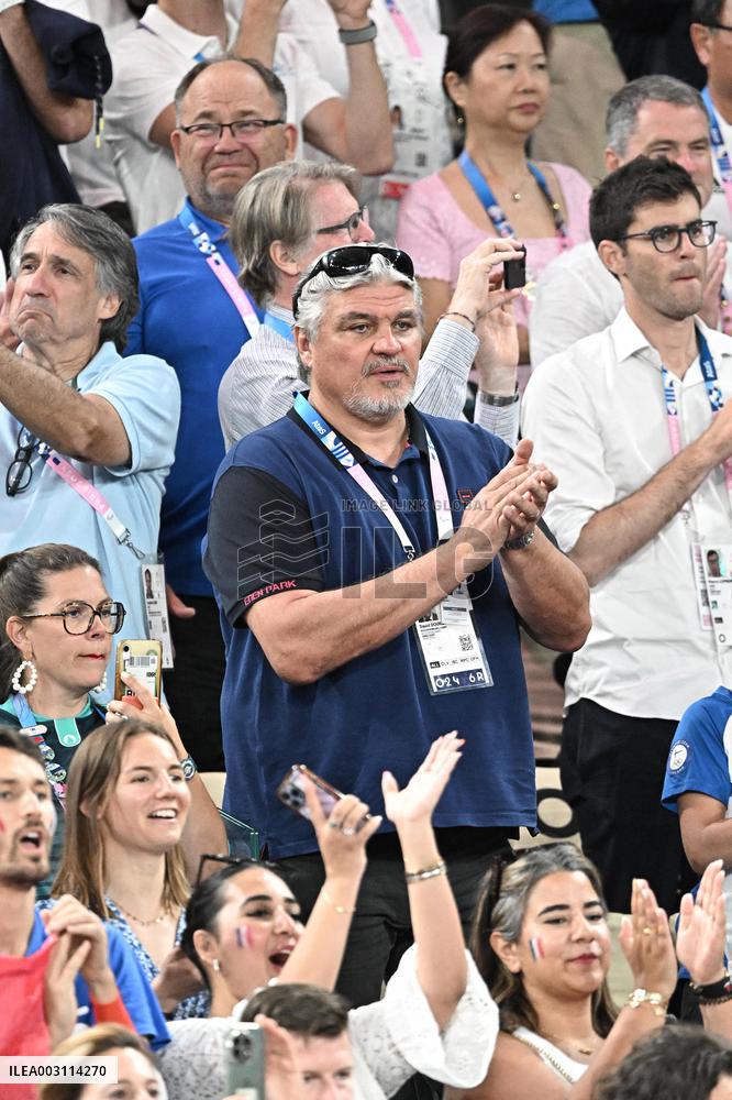 Paris 2024 - Basketball - David Douillet In The Stands