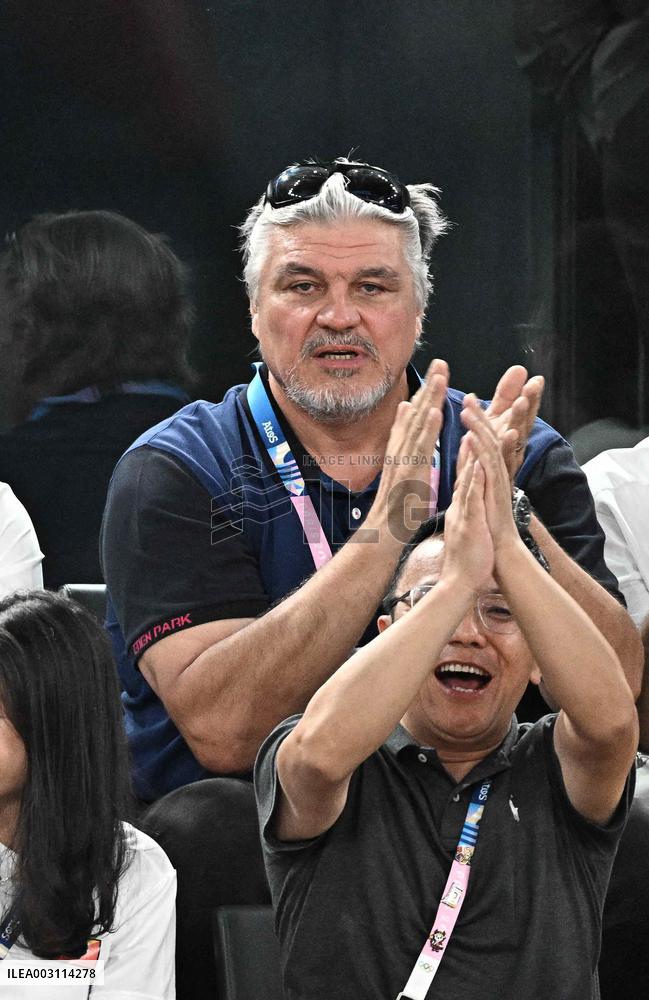 Paris 2024 - Basketball - David Douillet In The Stands